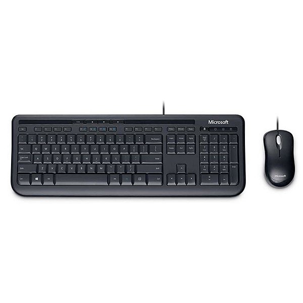 APB-00005 Kit Teclado e Mouse Microsoft Wired Desktop 600 Multimidia USB Preto