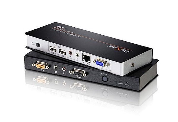 CE770 Extensor Aten KVM USB VGA/Áudio Cat 5 com correção de distorção (1280 x 1024 a 300m)