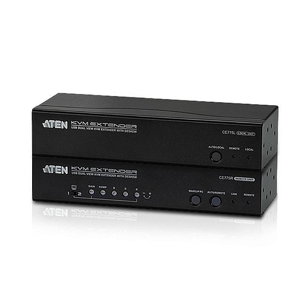 EXTENSOR DE KVM USB DUALVIEW DESKEW RS232 CAT.5E 300 M - CE-775 - ATEN