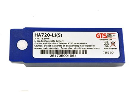 HA720-Li(S) - Bateria GTS Para os Scanners de Código de Barras Vocollect A710 e  A720