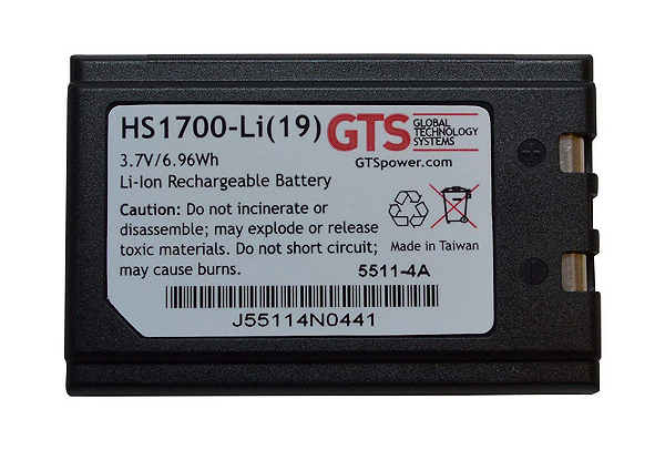 HS1700-LI (19) - Bateria GTS Para Symbol SPT1700 / SPT1800 / PPT2700 / PPT2800 / PDT8100