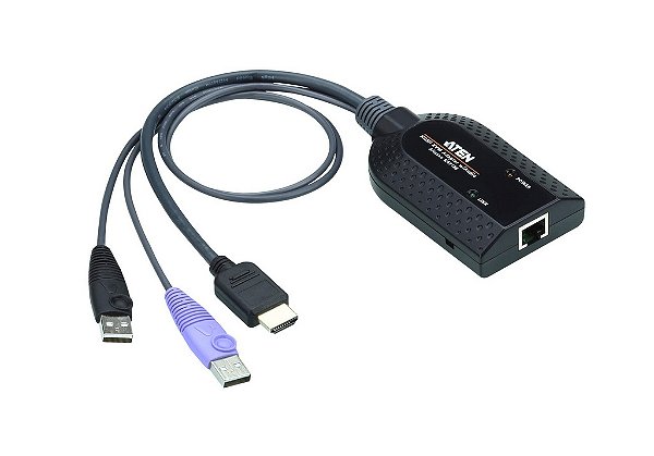 KA7188 Cabo adaptador USB KVM de mídia virtual HDMI (suporte a leitor de cartão inteligente e desmontagem de áudio)