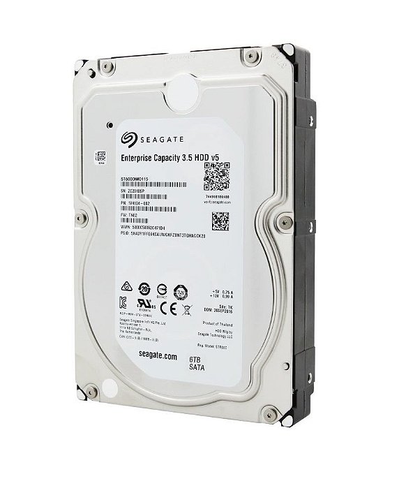 ST6000NM0115 - HD Servidor Seagate ENT 6TB 7.2K 3.5 6G 5xxE SATA