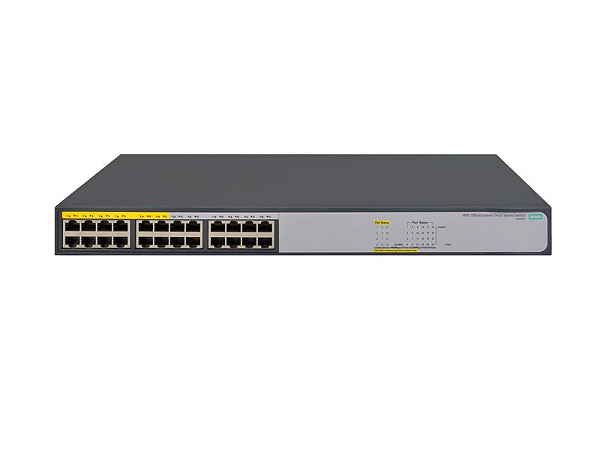 Switch 1420 Não Gerenciável 24G PoE+ com 24 portas 10/100/1000Mbps RJ45 (sendo 12x PoE ) (Potencia PoE: 124W) - HPE / JH019A