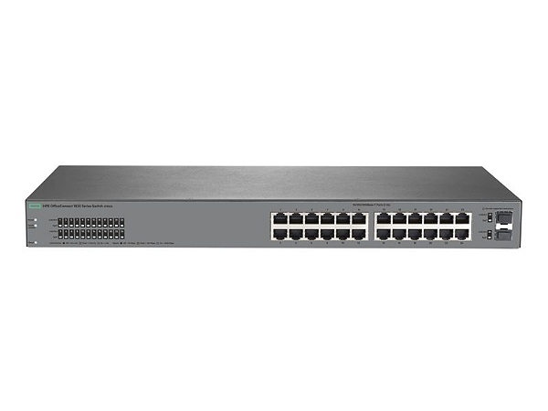 Switch 1820 Gerenciável 24G com 24x 10/100/1000Mbps RJ45 +2x portas 1G SFP - HPE / J9980A