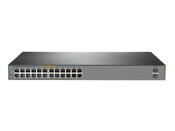 Switch 1920S Gerenciável 24G 2SFP com 24x PoE+ 10/100/1000Mbps RJ45 + 2x SFP 1G (Potencia PoE+: 370W) - HPE / JL385A