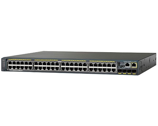 Switch Cisco Catalyst 2960-X 48 portas GigE 10/100/1000 PoE / WS-C2960X-48FPS-LB-BR