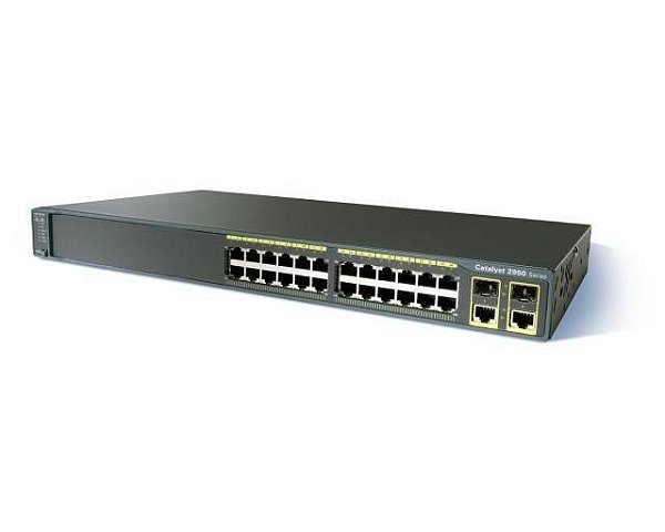 Switch Cisco CE Brazil Catalyst 2960 24 10/100 PoE + 2 T/SFP LAN Base / WS-C2960+24PC-BR=