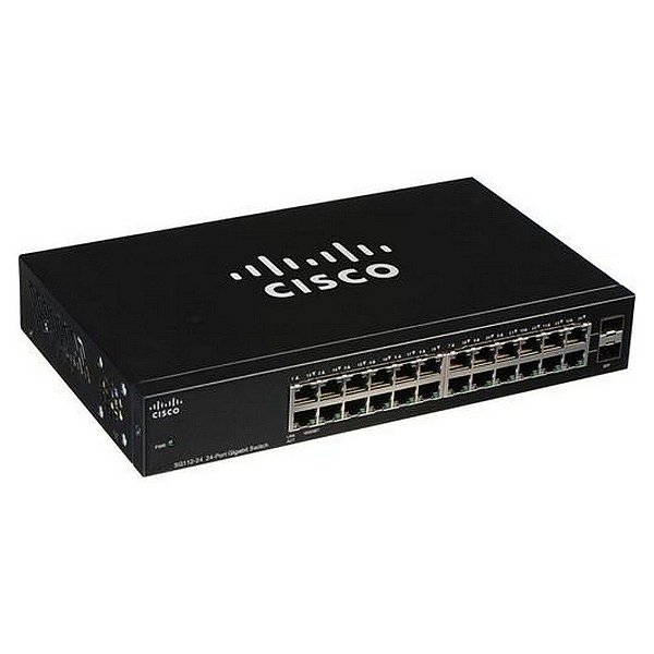 Switch Cisco Gigabit Uplinks 24 Portas 10/100Mbps / SF112-24-BR