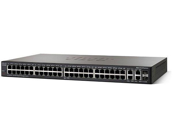 Switch Cisco SG350 48 portas 10/100/1000 PoE+ 2-SFP L3 Gerenciável / SG350-52P-K9-NA
