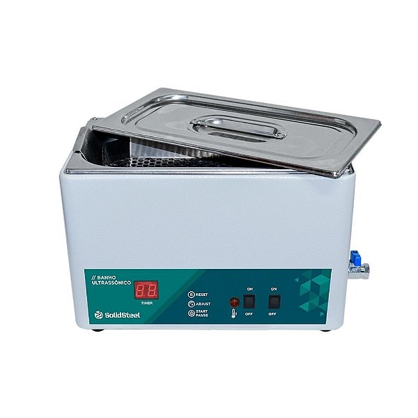 Banho Ultrassônico 10 Litros SolidSteel SSBu 10L Bivolt Aquecido Pronta Entrega em Estoque