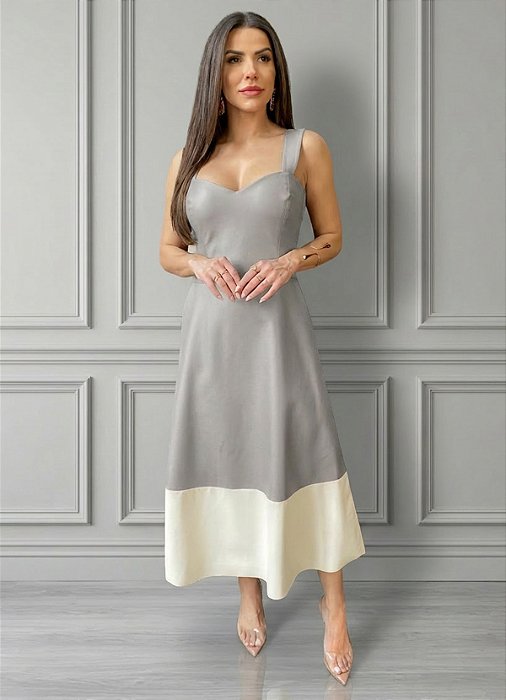 Vestido Bela Bicolor