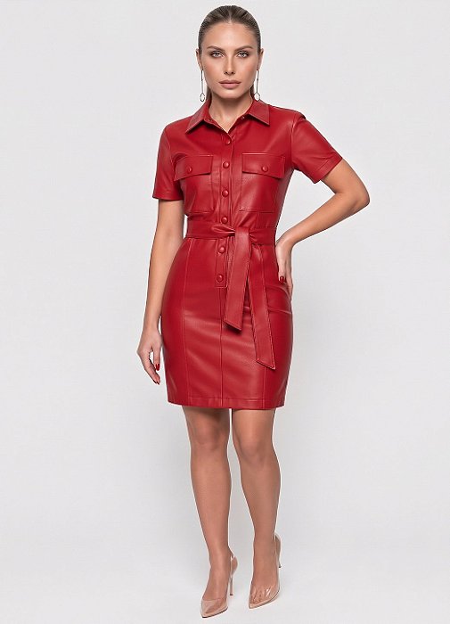 Vestido Gisele em Couro Sintético Premium