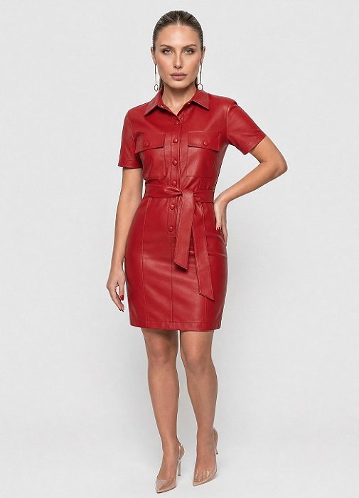 Vestido Gisele em Couro Sintético Premium