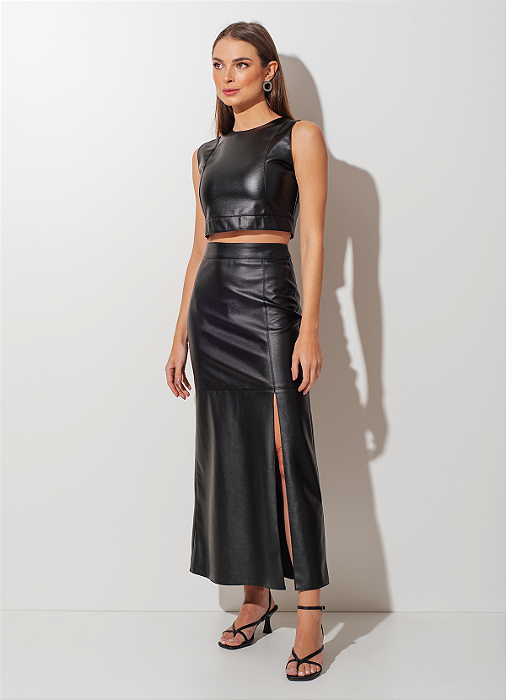 Conjunto Cropped Vic e Saia Lidia