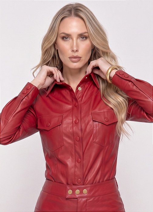 Camisa Antonia em Couro Sintético Premium