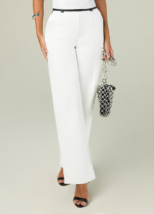 Calça Sarah Bicolor em PU Sintético Premium