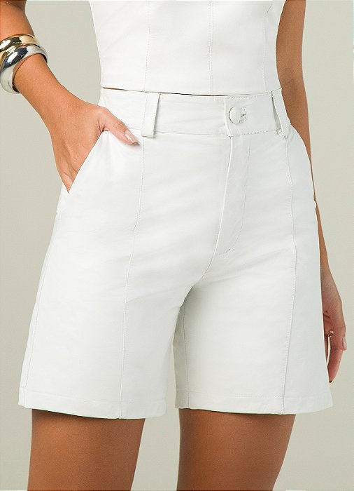 Shorts Zina em Couro Sintético Premium