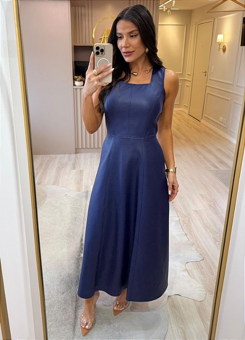 Vestido Rana em Couro Sintético Premium