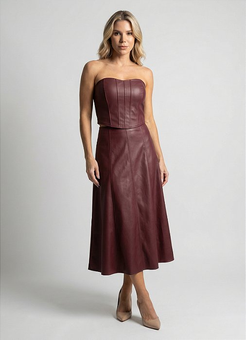 Conjunto Cropped Corset e Saia Paola