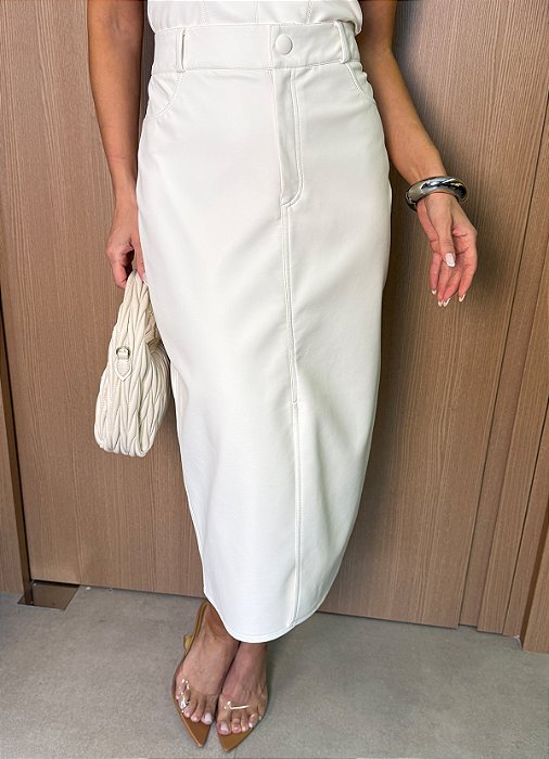 Saia Leticia em Couro Sintético Premium