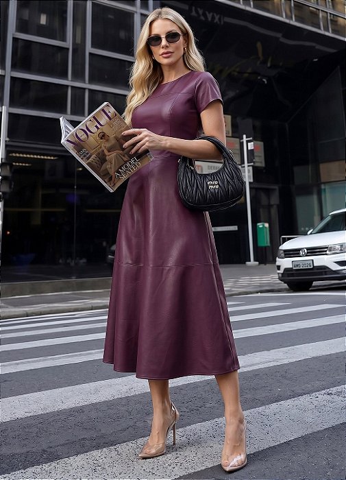 Vestido Maria em Couro Sintético Premium