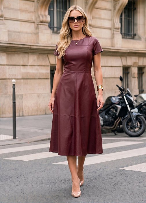 Vestido Maria em Couro Sintético Premium
