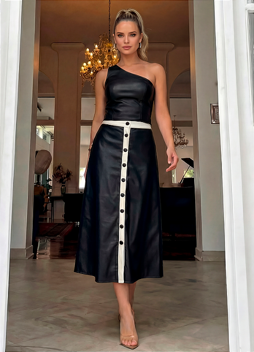 Conjunto Vitoria Bicolor em Couro Sintético Premium