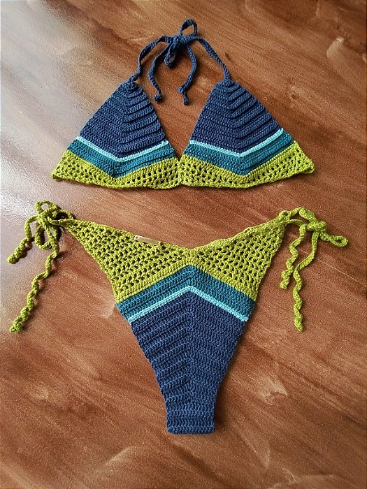 Biquíni Azul e verde