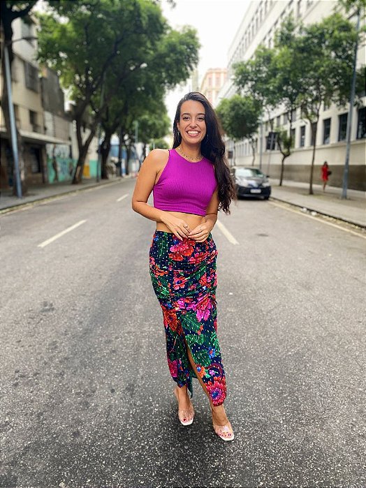 Saia Midi Florescer (sem troca)