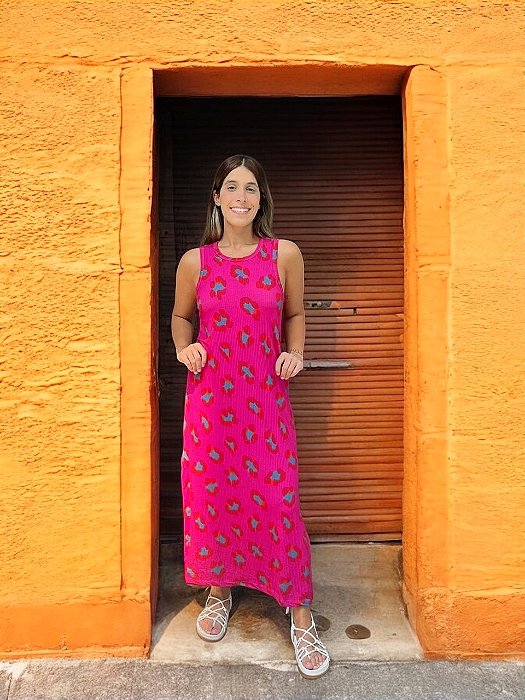 Vestido Rib Nadador Onça Cool Farm