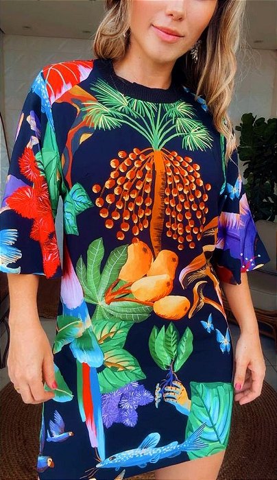 Vestido T-Shirt Caminho Yawanawa (SEM TROCA)