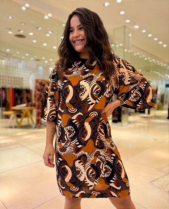 Vestido T-Shirt Tigre da Noite Farm