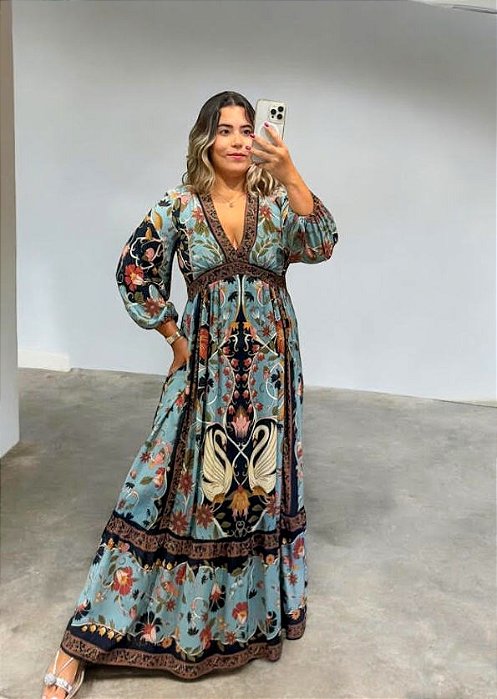 Vestido Longo Noite dos Cisnes
