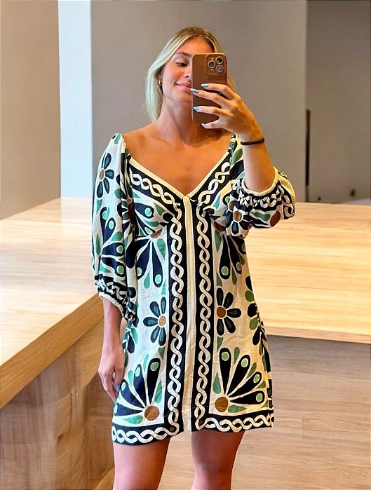 Vestido Curto Florejo Farm