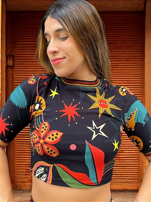 Blusa Cropped MC Céu do Serrado Farm
