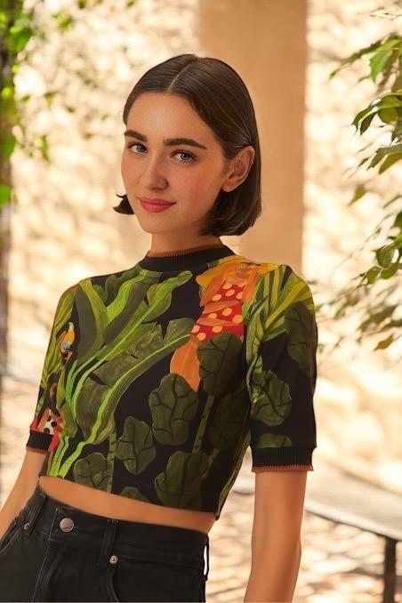 Blusa Cropped Beleza Tropical Farm (SEM TROCA)