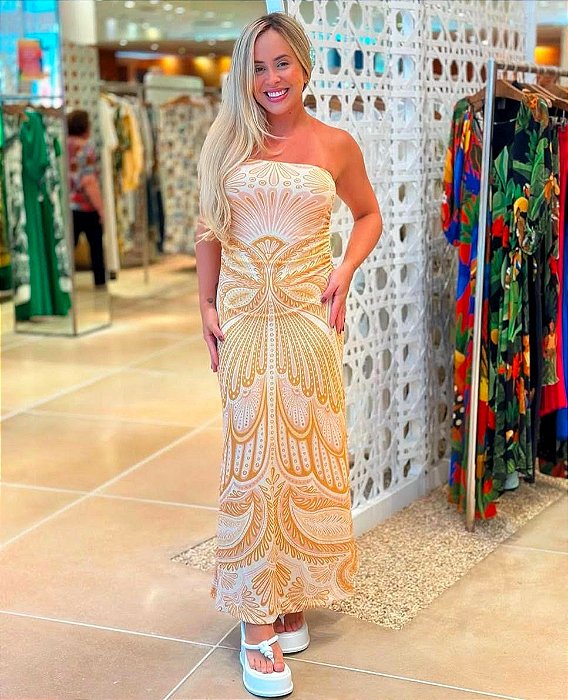 Vestido Midi Papillon Farm