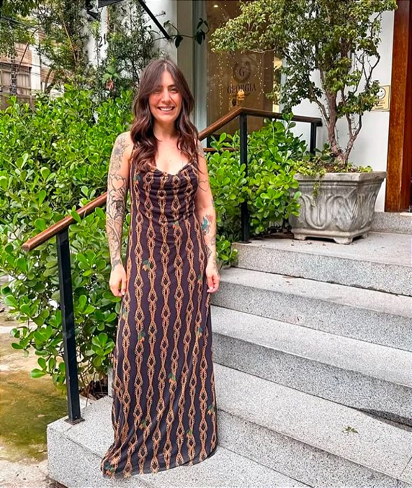 Vestido Tule Correnteza Farm