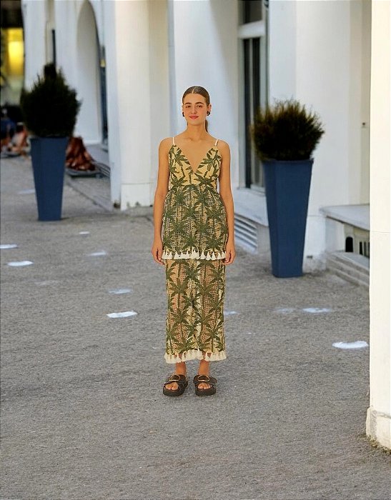 Vestido Tela Coqueiro Mari Farm
