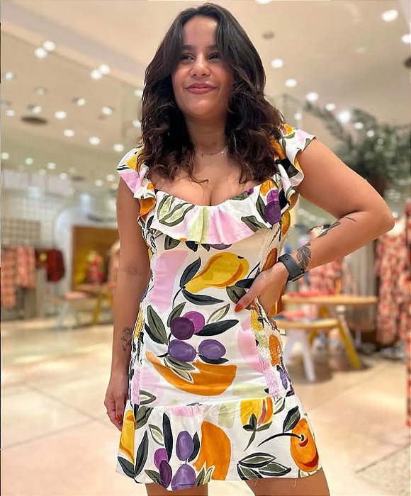 Vestido Curto Vento de Fruta Farm (Sem Troca)