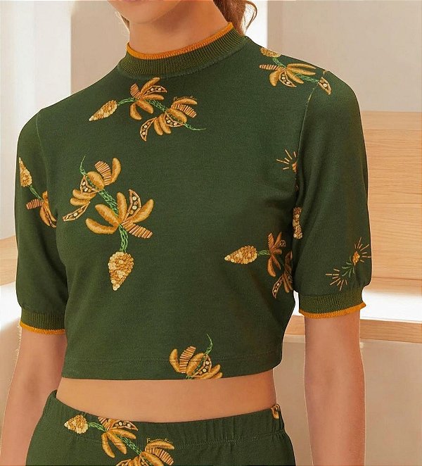 Blusa Retilinea Brilho de Banana Farm (SEM TROCA)