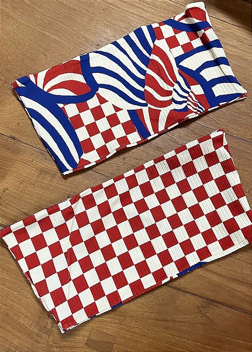 Top Rib Dupla Face Concha Gráfica