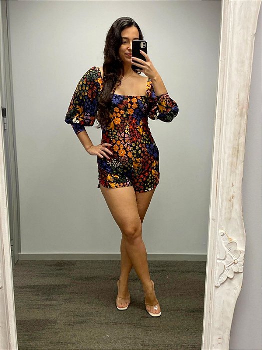 Macaquinho Rib Jardim de Morango 509 (SEM TROCA)