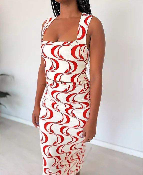 Blusa Rib Peixe Copa Vermelho