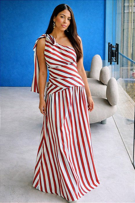 Vestido Listra Hibisco