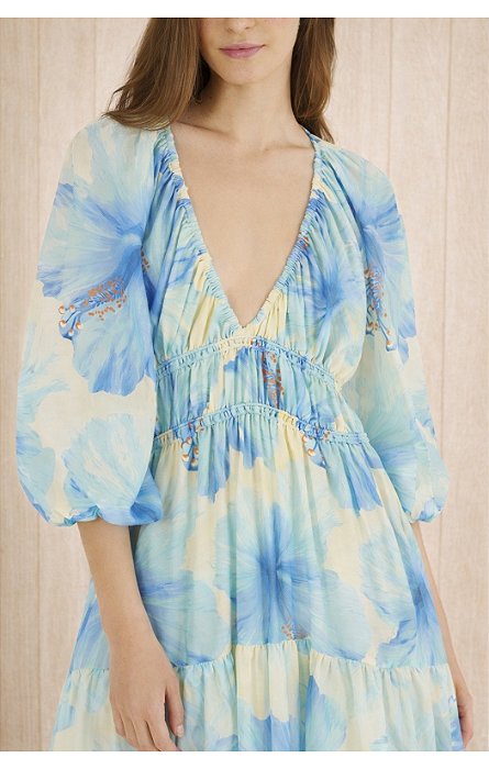 Vestido Longo Vestida de Flor