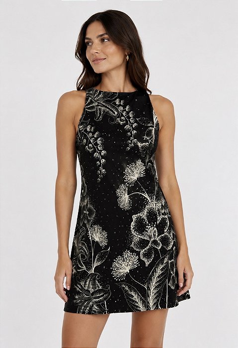 Vestido Curto Céu De Flor