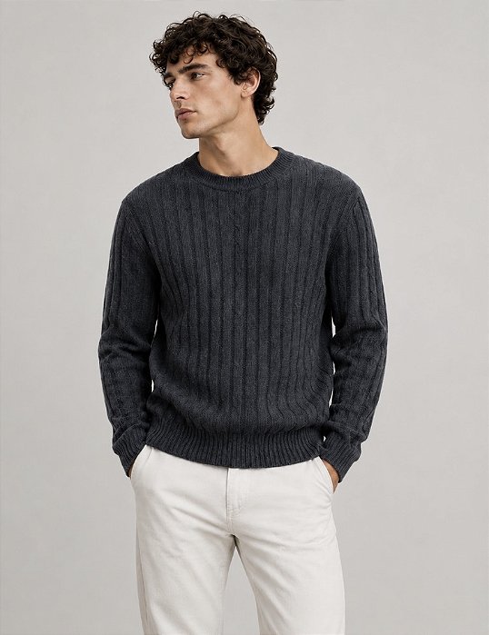 Sueter Tricot Cinza ZR