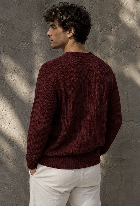 Sueter Tricot Vinho RSV (sem troca)